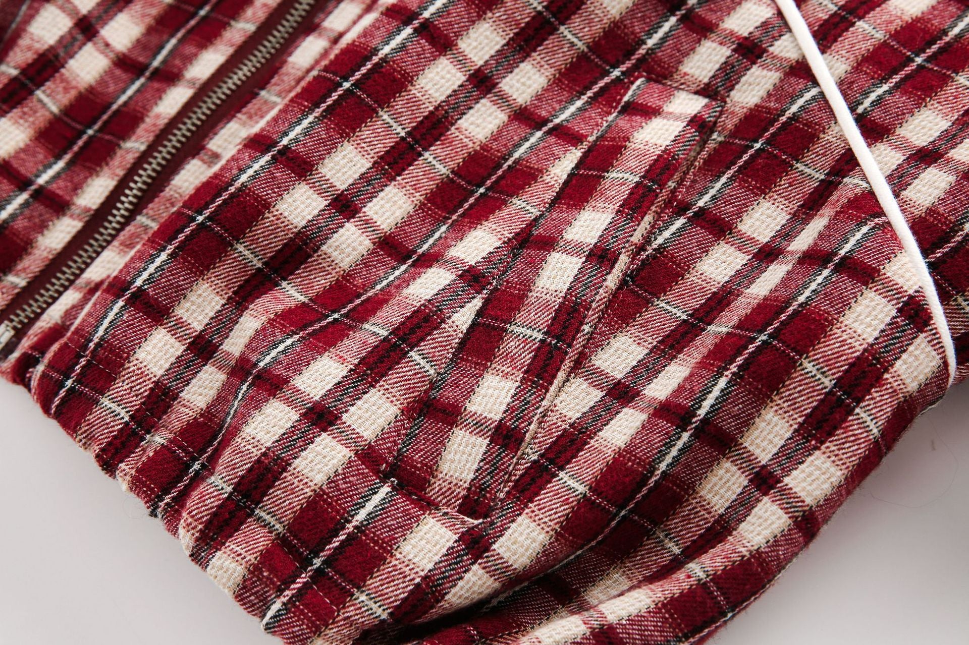 Zwoyren Checkered Zip-Up Jacket
