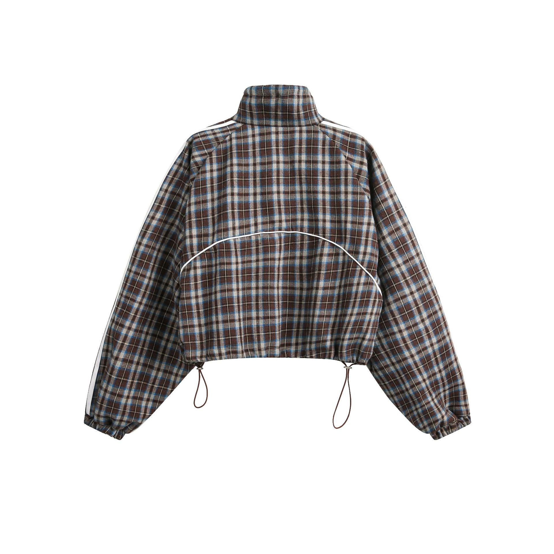 Zwoyren Checkered Zip-Up Jacket