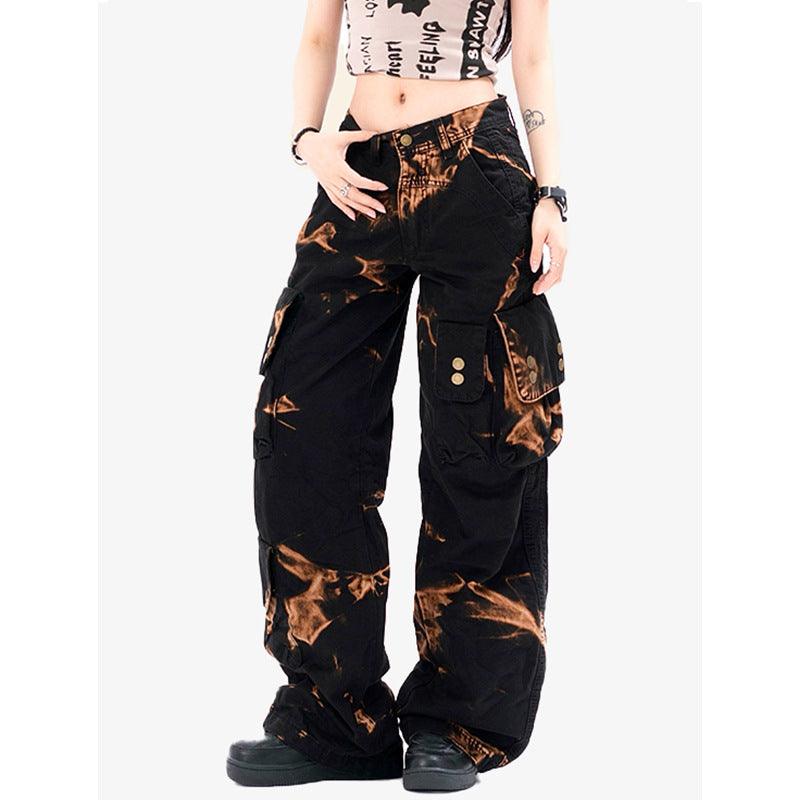 Zwoyren Flame Print Cargo Pants