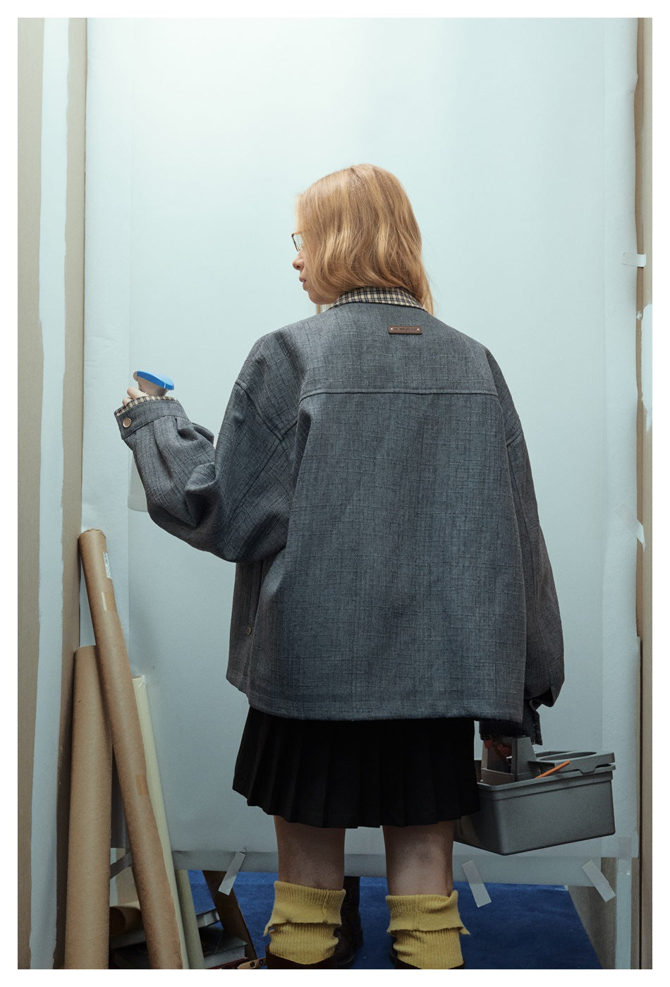Zwoyren Plaid Collar Jacket