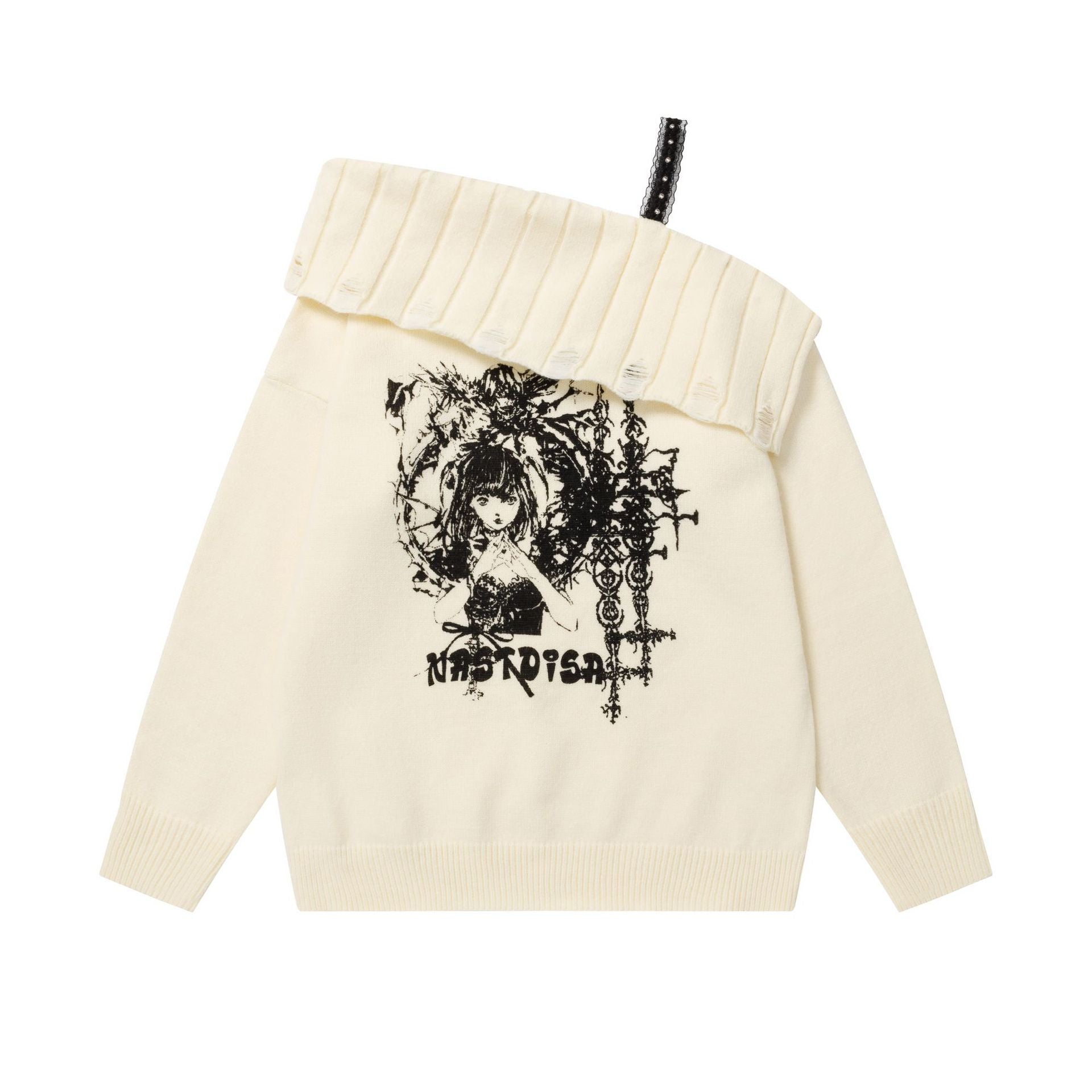 Zwoyren One-Shoulder Knit Sweater