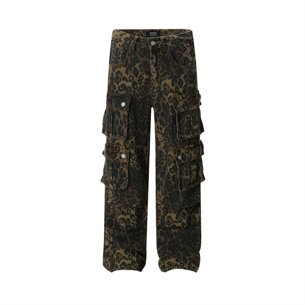 Zwoyren Leopard Print Cargo Pants