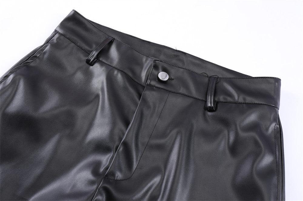 Dark Punk Shiny PU Leather Pant