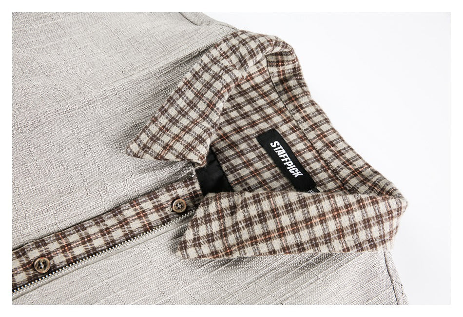 Zwoyren Plaid Collar Jacket