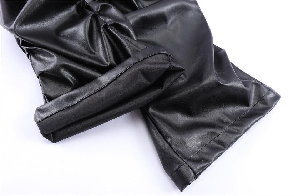 Dark Punk Shiny PU Leather Pant