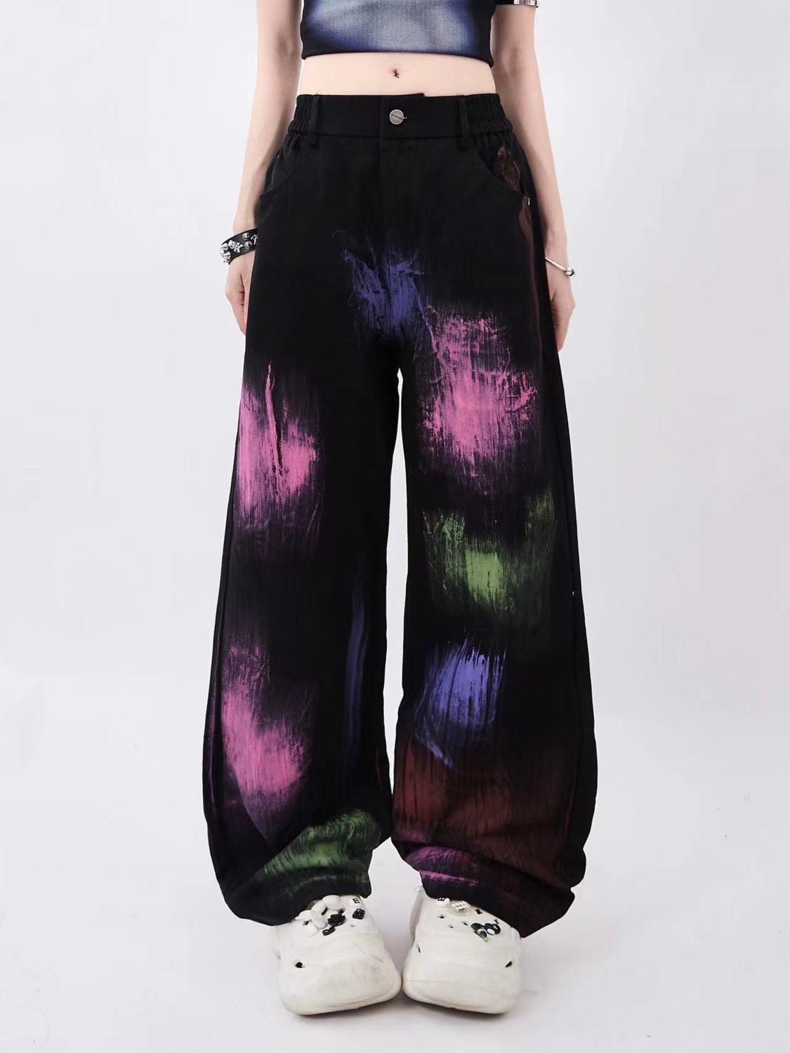 Multi Color Graffiti Jeans