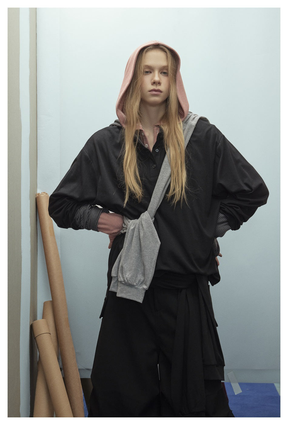Zwoyren Shawl Hooded Sweatshirt