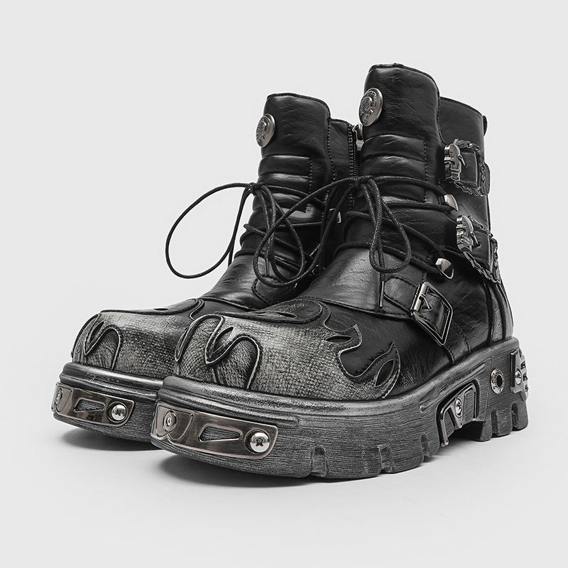 Zwoyren Vintage Punk Platform Boots