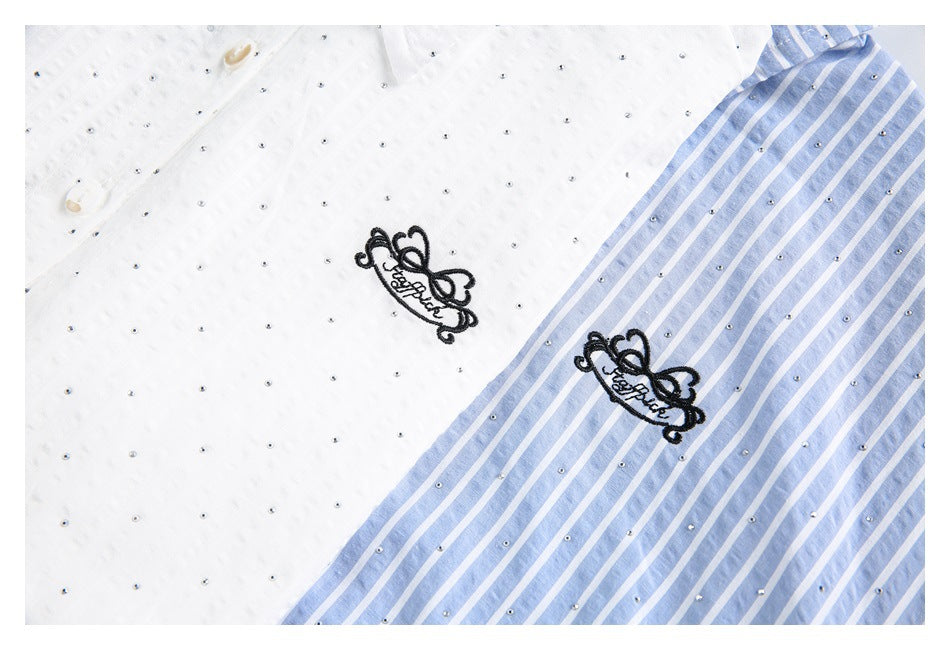 Zwoyren Cropped Striped Shirt