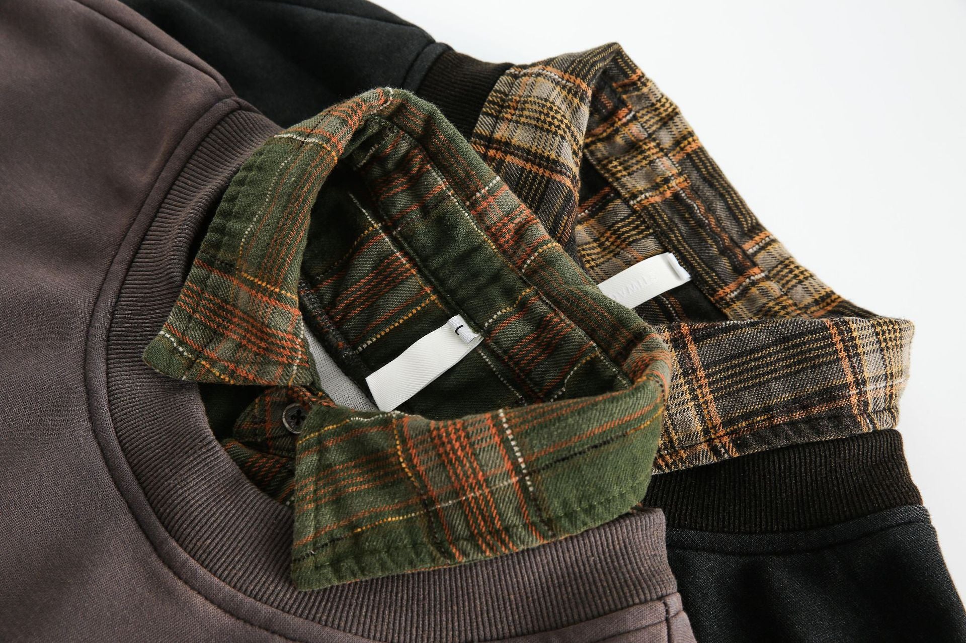 Zwoyren Layered Plaid Sweatshirt