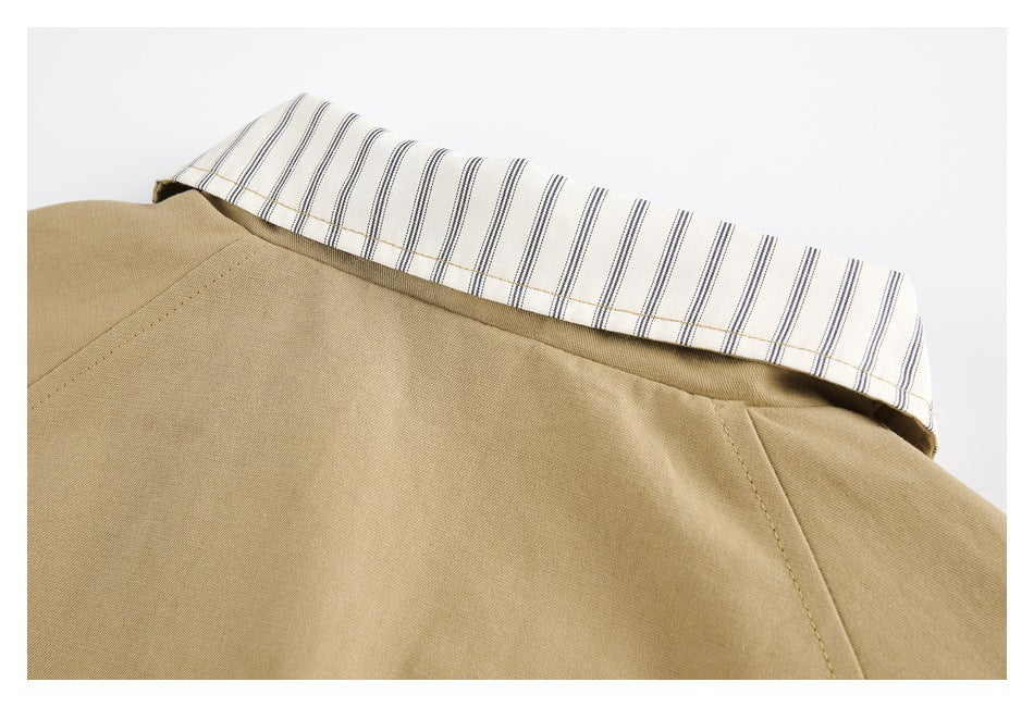 Zwoyren Reversible Striped Collar Jacket
