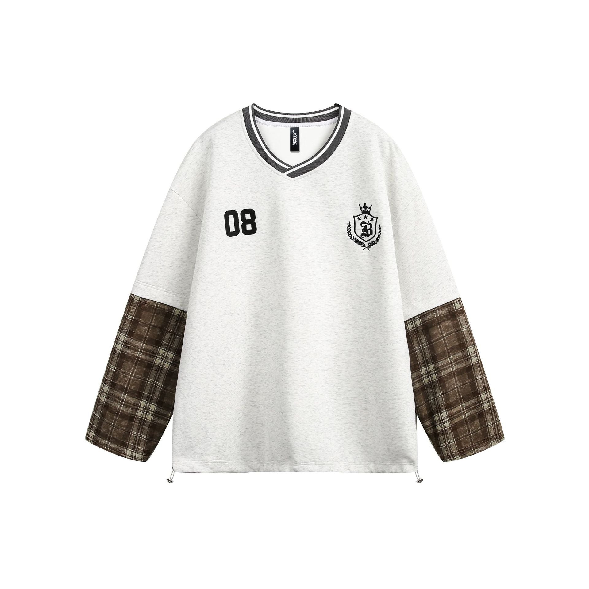 Zwoyren Plaid Two Layer Sweatshirt