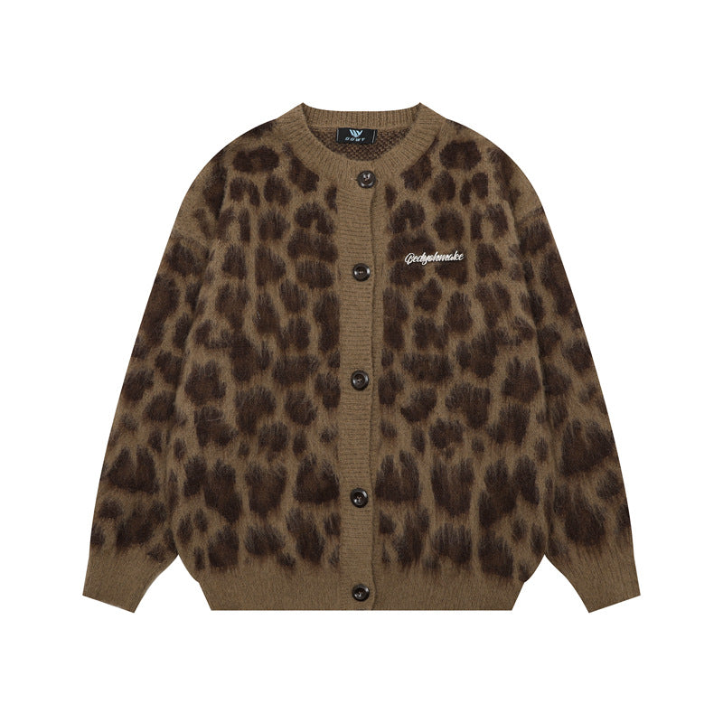 Zwoyren Leopard Print Cardigan