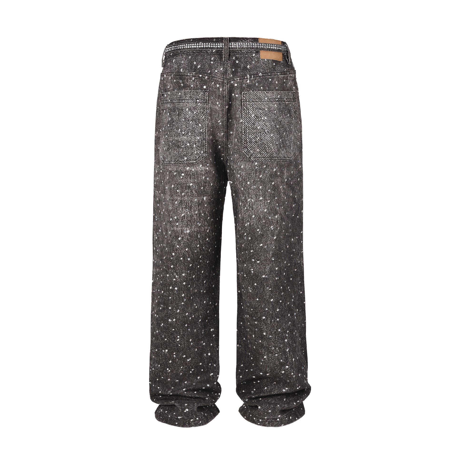 Zwoyren Rhinestone Baggy Jean
