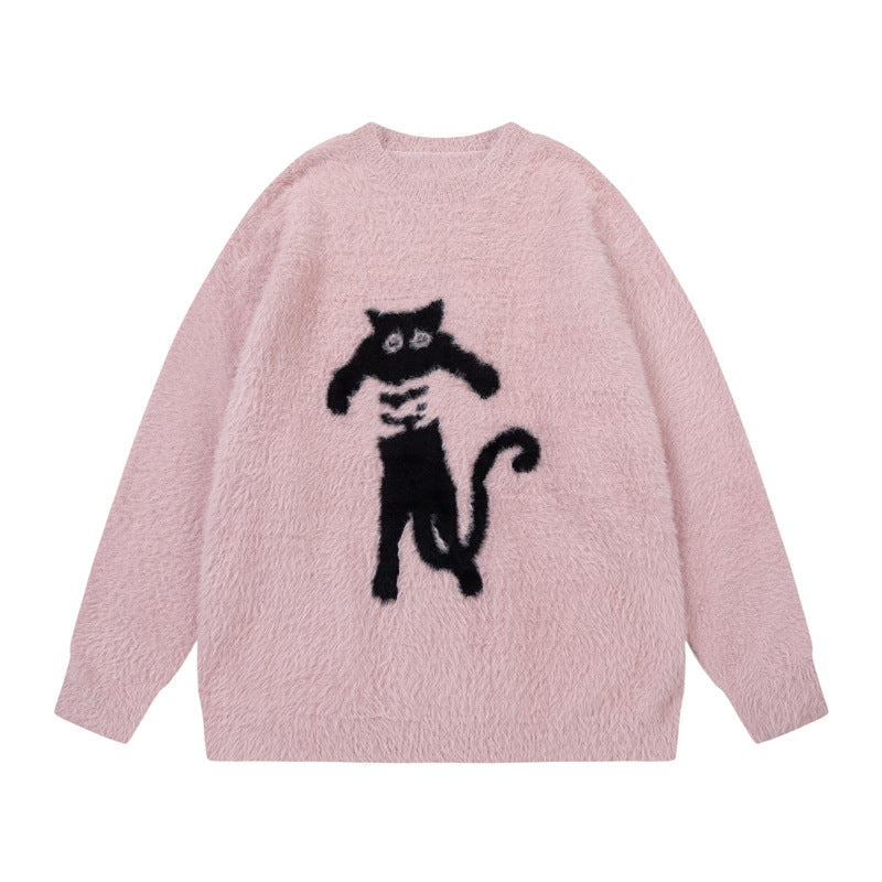 Zwoyren Hand Drawn Cat Sweater