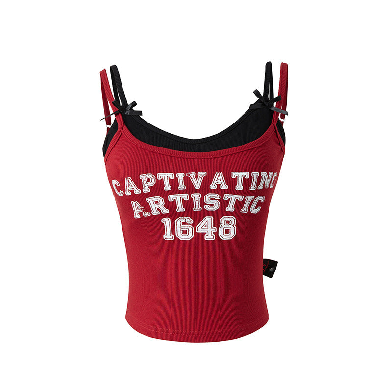 Zwoyren Color Blocking Print Cami Top