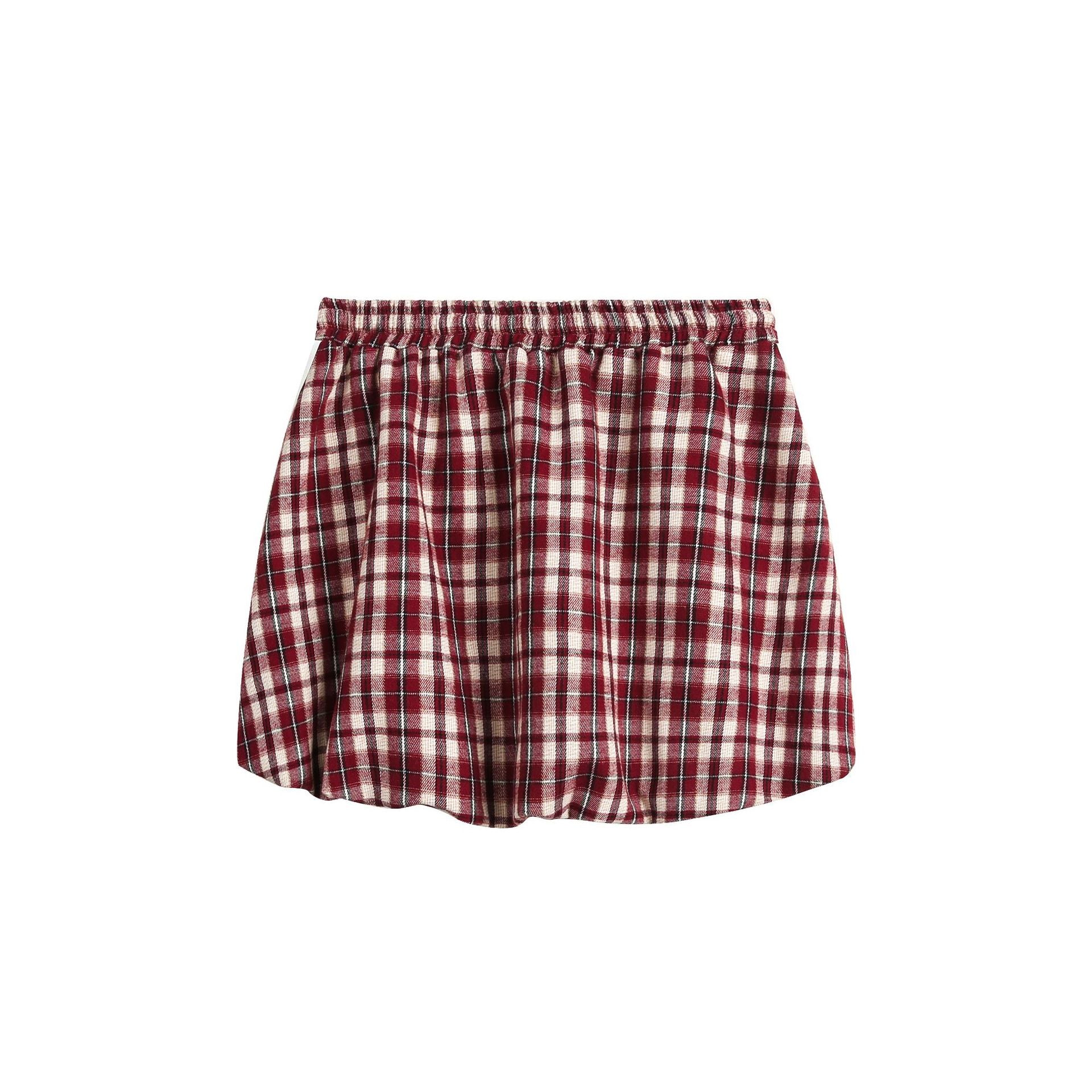 Zwoyren Checkered Pleated Skirt