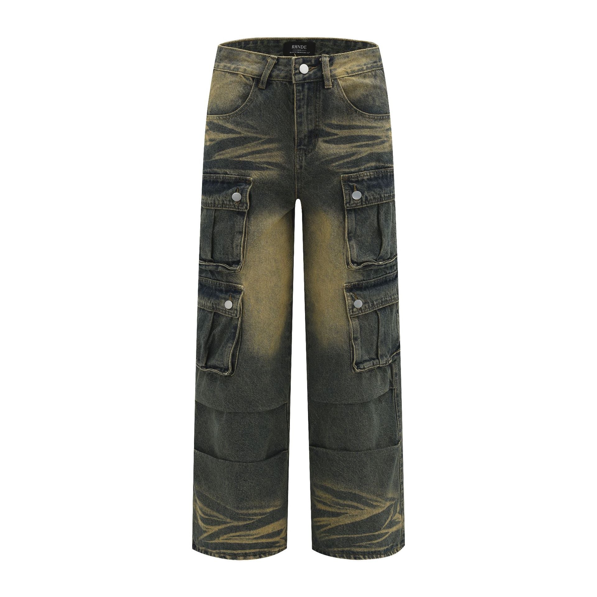 Zwoyren Old Denim Cargo Trousers