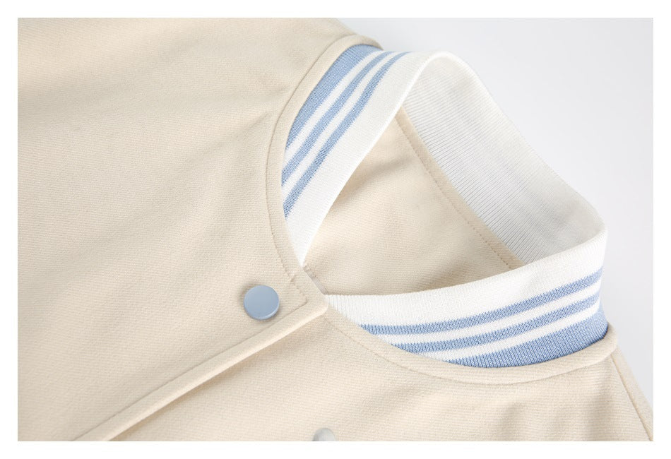 Zwoyren Seashell Graphic Varsity Jacket