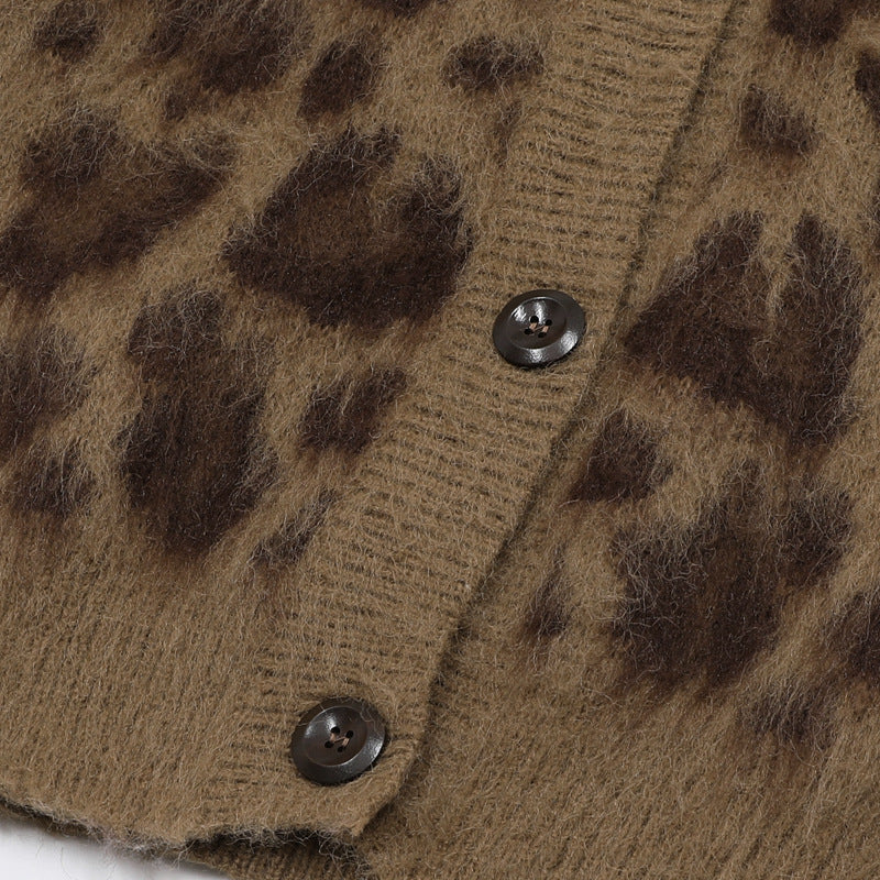 Zwoyren Leopard Print Cardigan