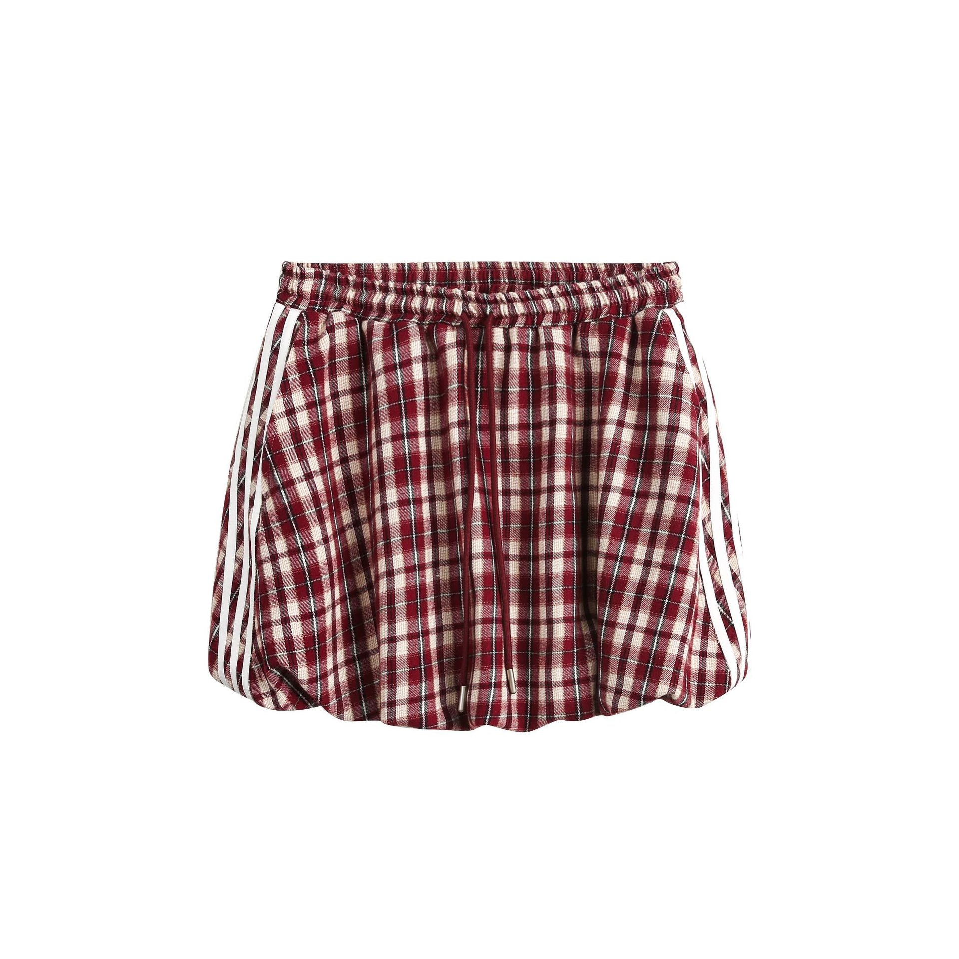 Zwoyren Checkered Pleated Skirt