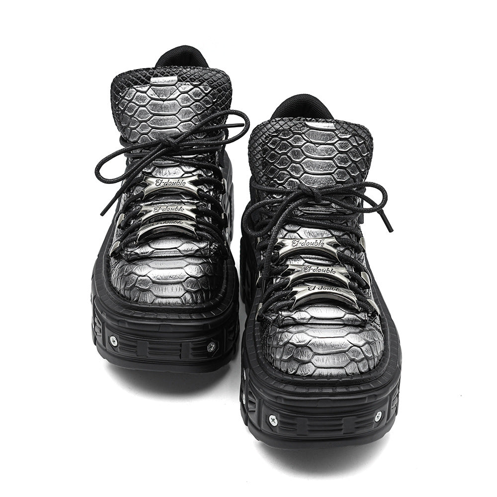 Zwoyren Python Pattern Platform Boots
