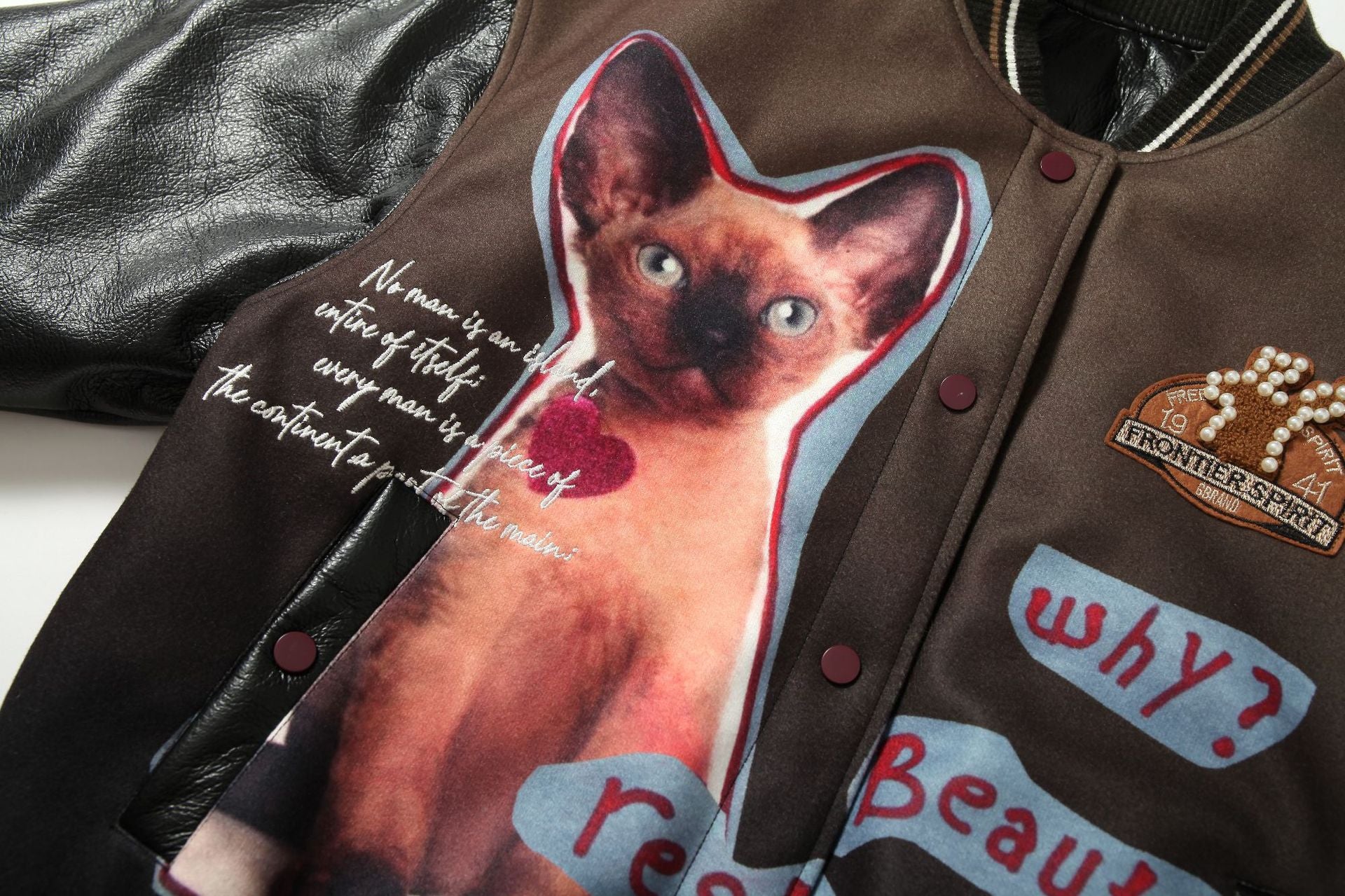 Zwoyren Feline Fusion Varsity Jacket