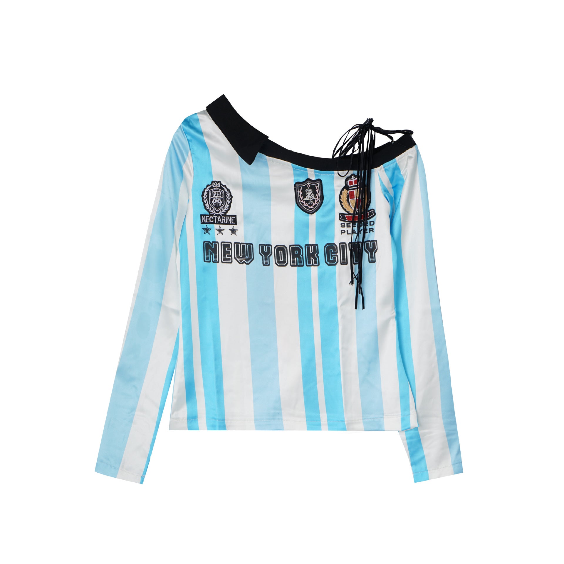 Zwoyren New York City Striped Long Sleeve Tee