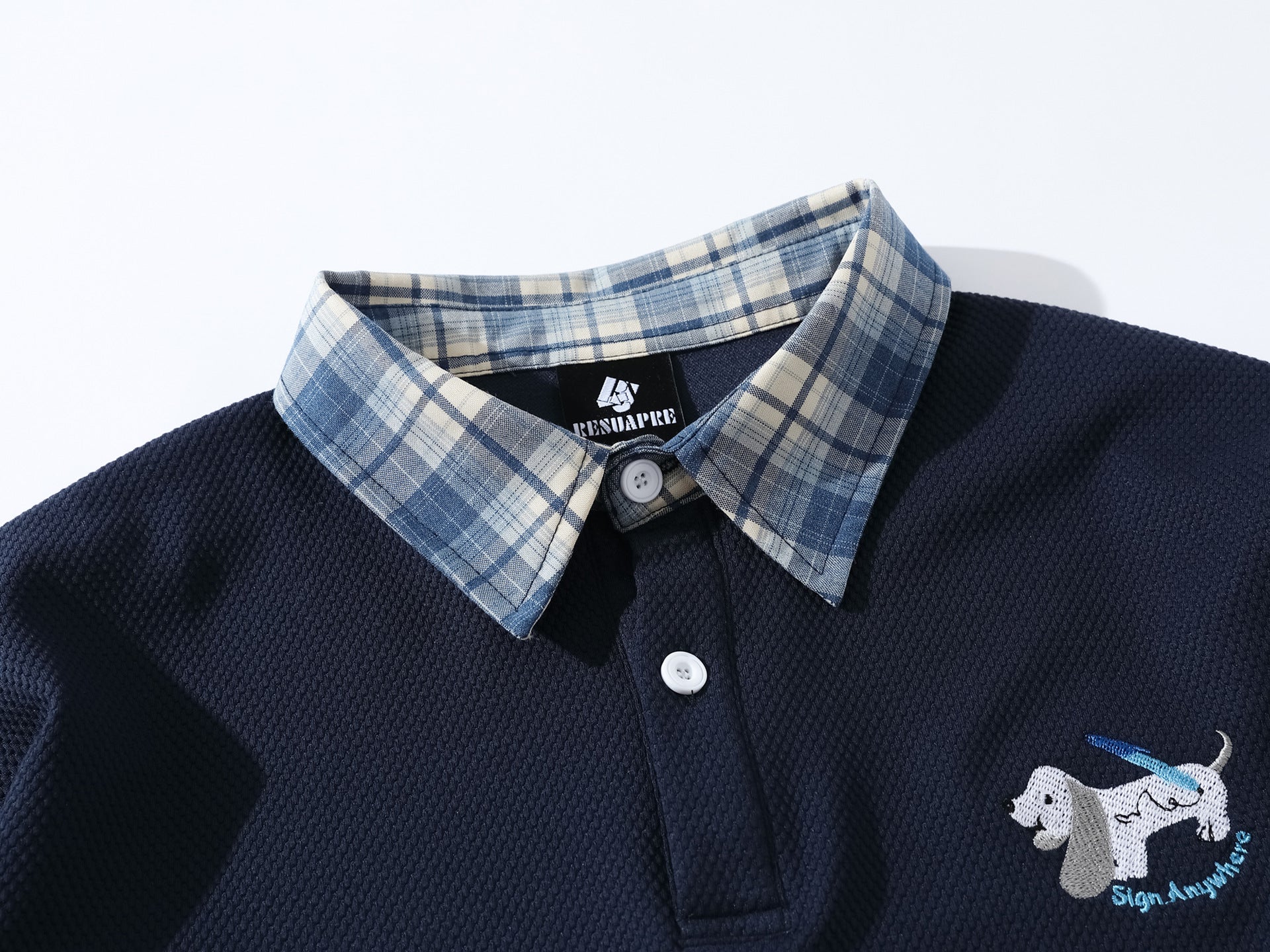 Zwoyren Preppy Faux Layered Long Sleeve Tee