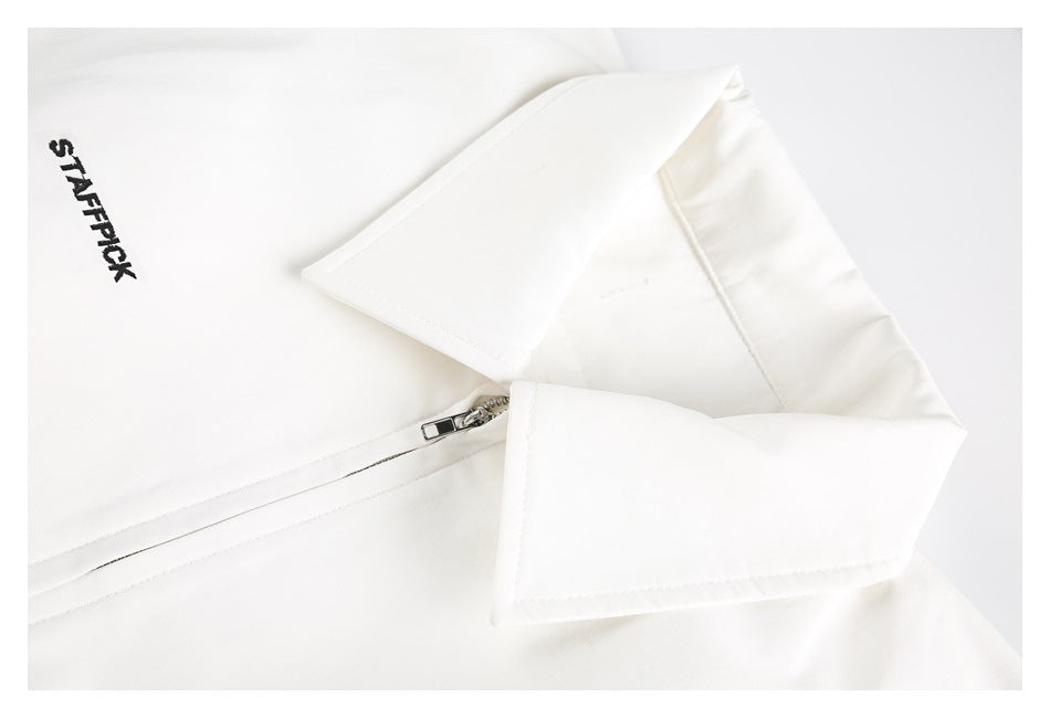Zwoyren Oversized White Bomber Jacket