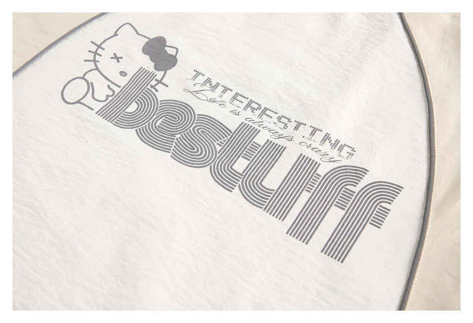 Zwoyren Hello Kitty Graphic V-Neck Sweatshirt