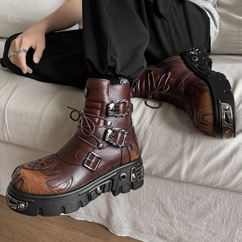 Zwoyren Vintage Punk Platform Boots