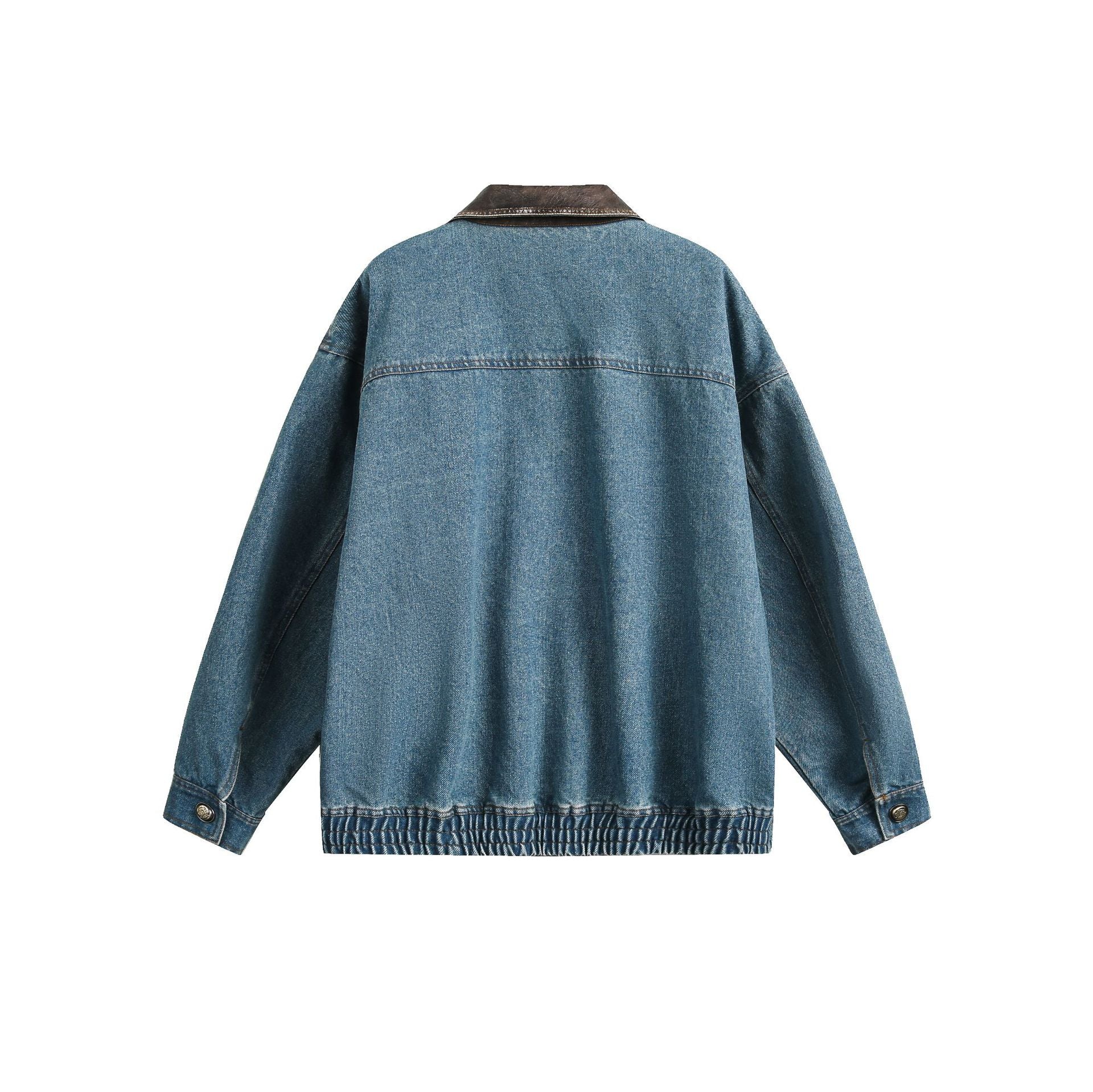 Zwoyren Retro Clean Fit Washed Denim Jacket