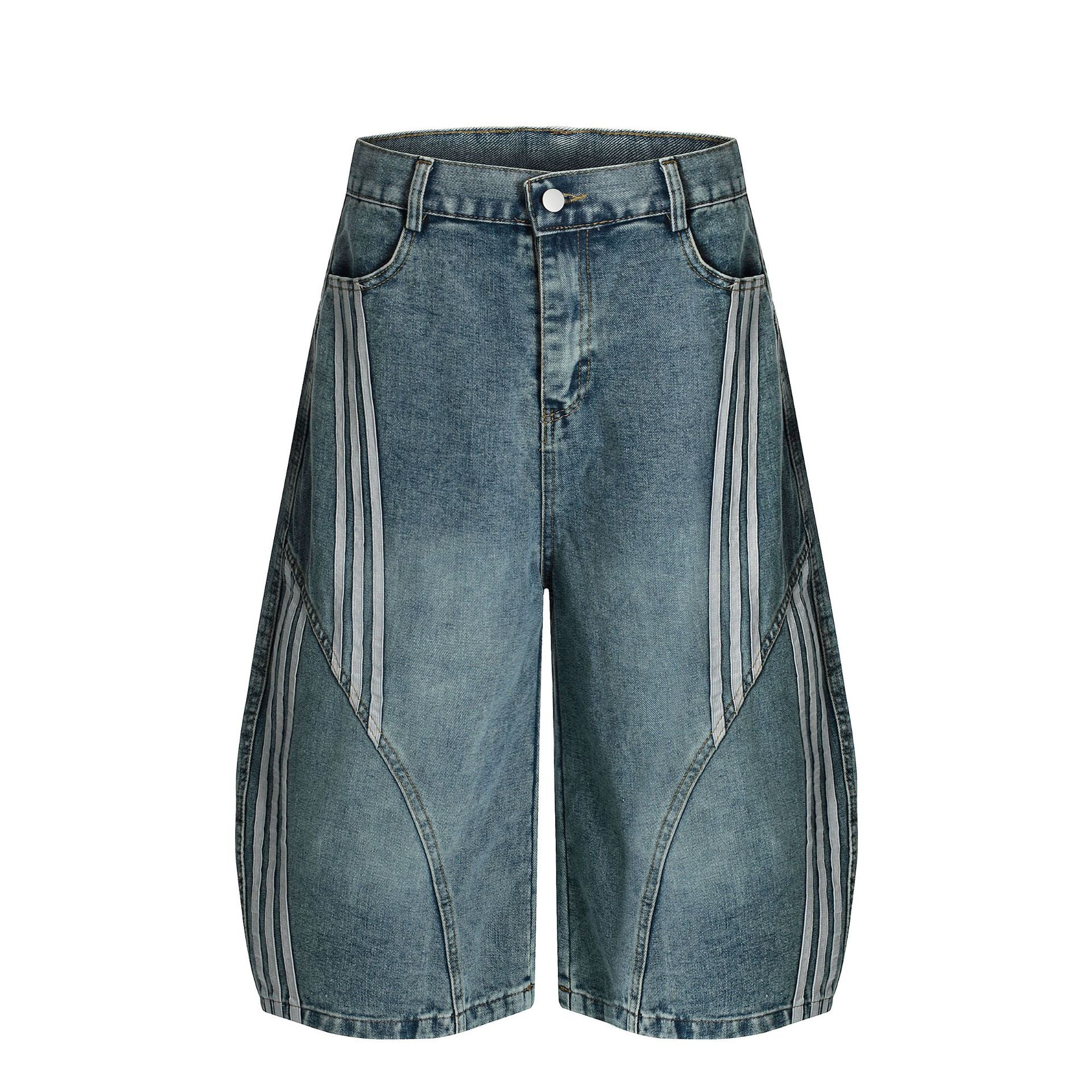 Zwoyren Stripe Barrel Longline Jorts