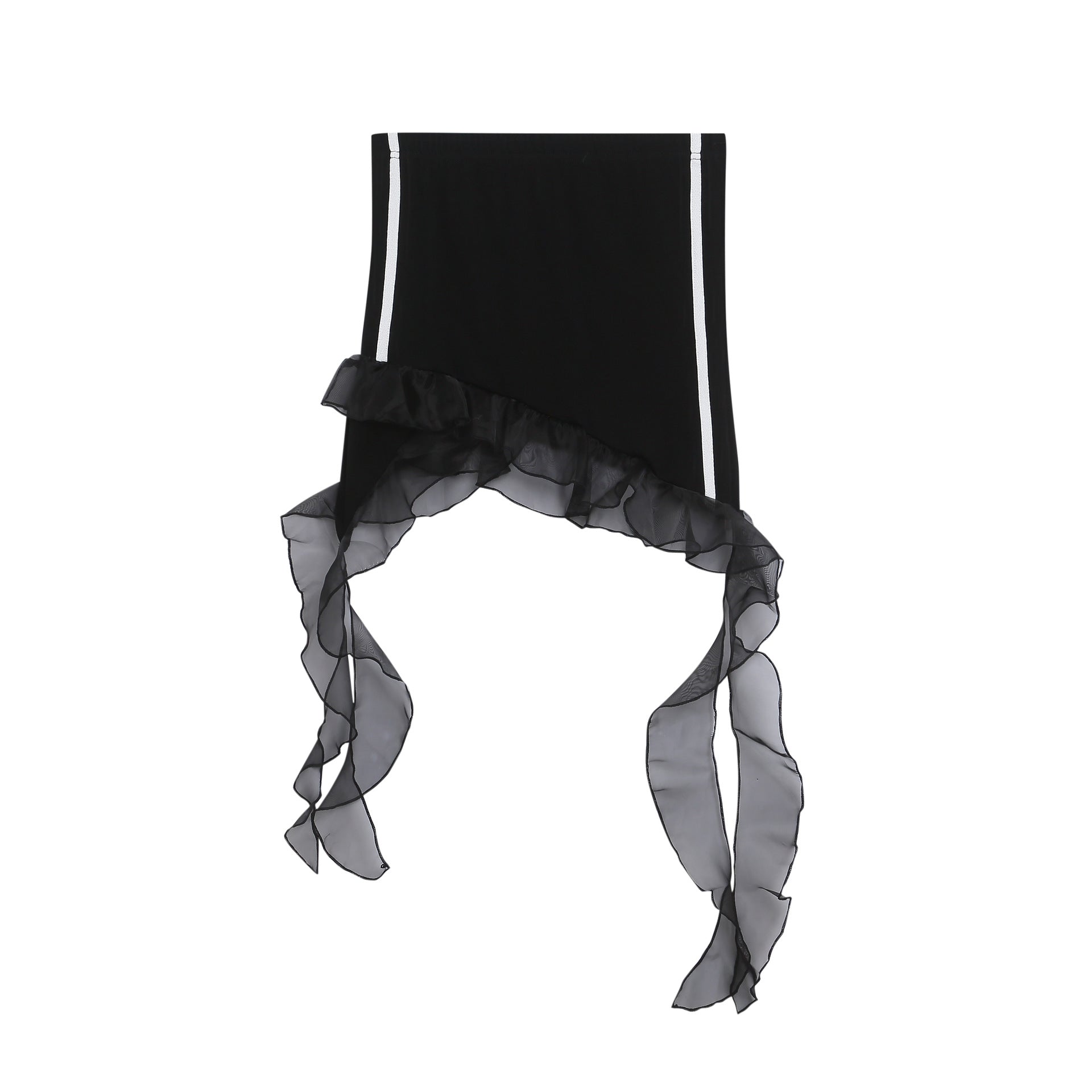 Zwoyren Lace Splicing Digital Print Tube Top