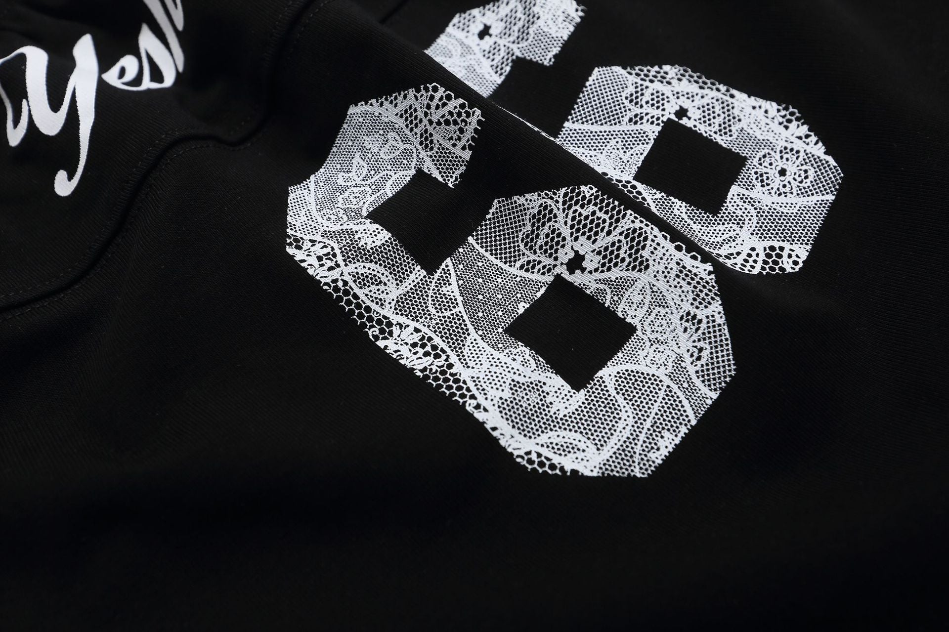 Zwoyren Lace Splicing Digital Print Tube Top