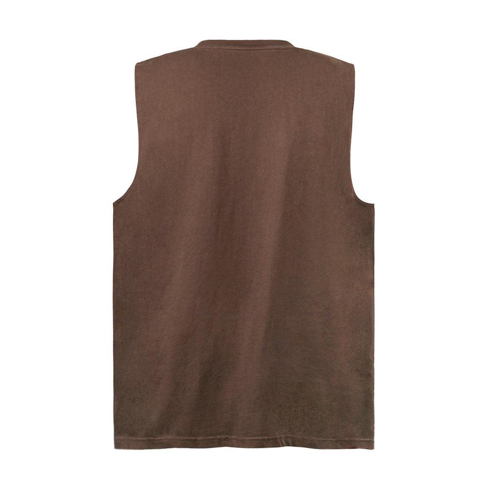 Retro Washed Character Thorns Street Rap Vest