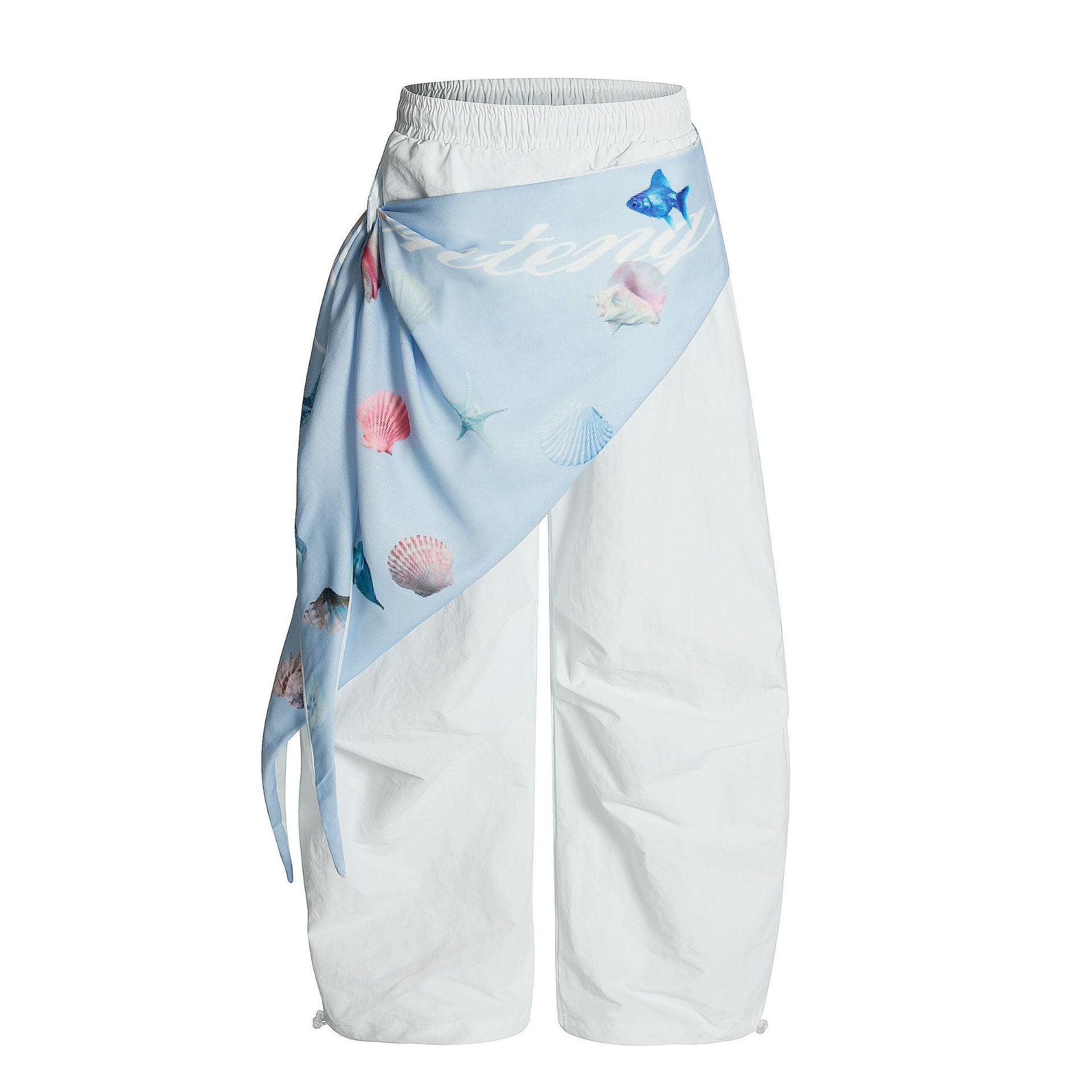 Zwoyren Shellfish Graphic Barrel Pants