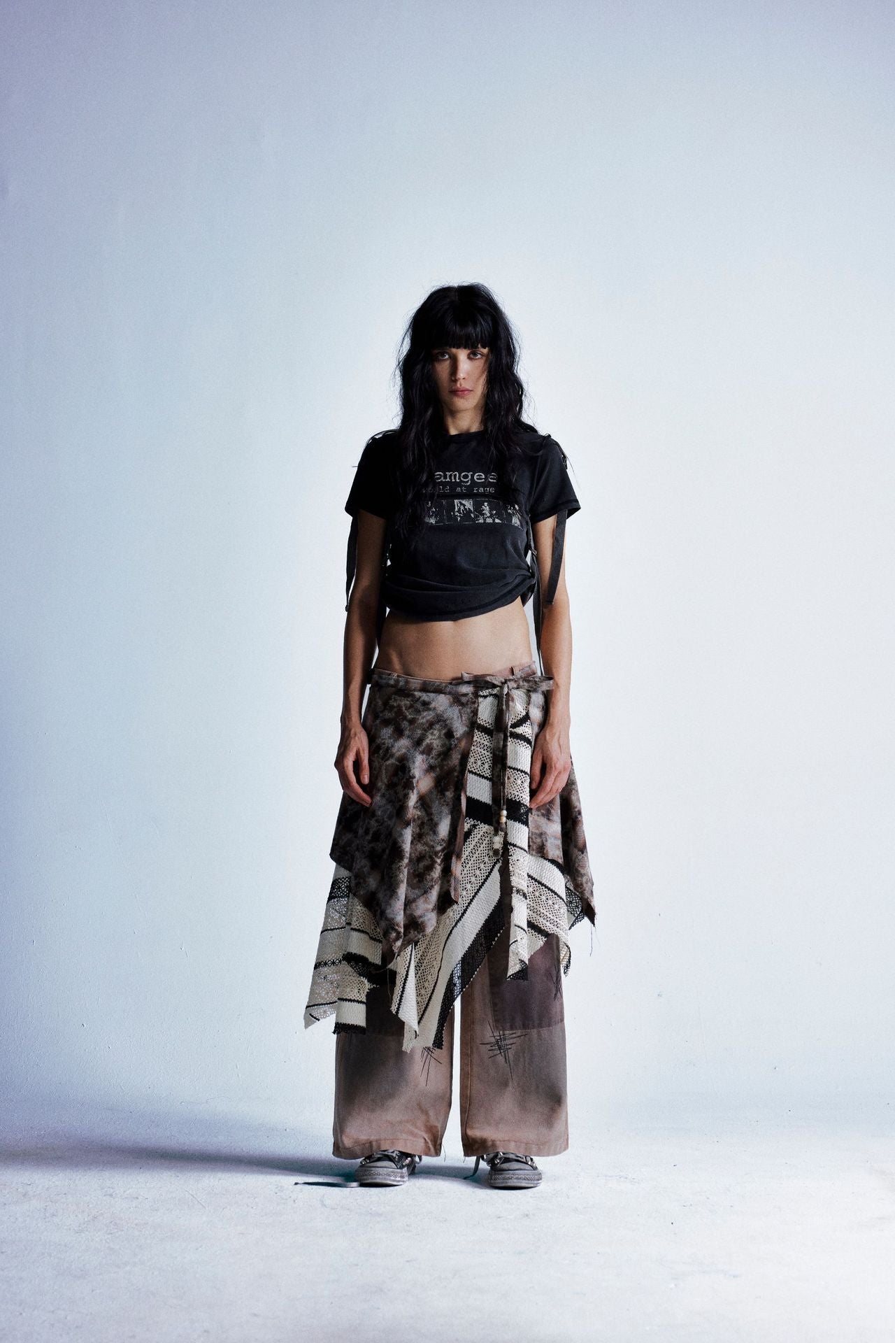 Zwoyren Boho Plaid Wrap Skirt