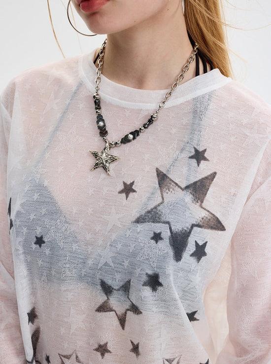 Zwoyren Star Pattern Sweater