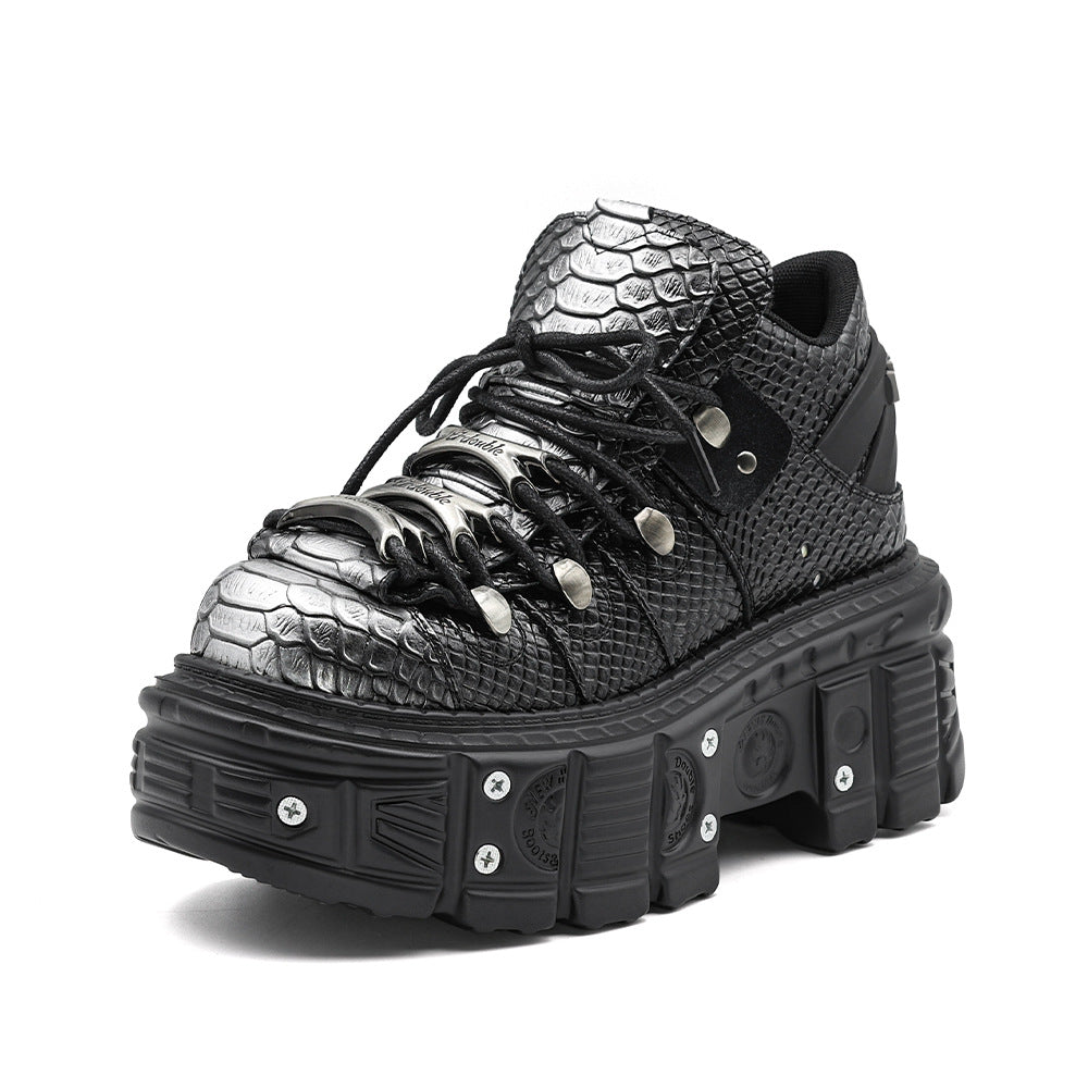 Zwoyren Python Pattern Platform Boots