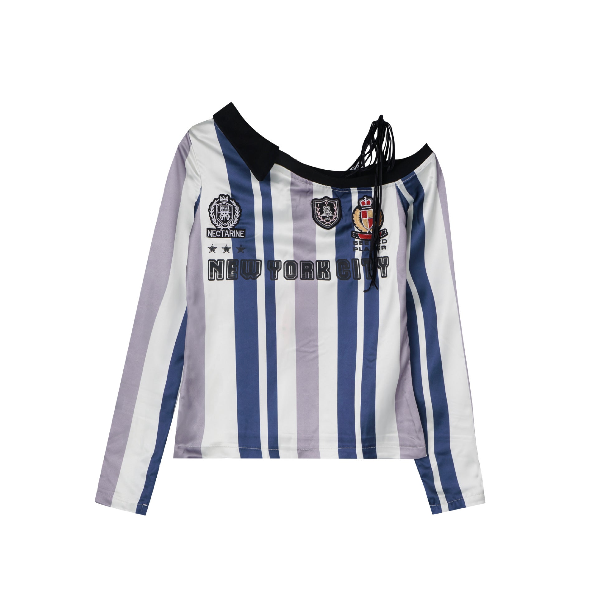 Zwoyren New York City Striped Long Sleeve Tee