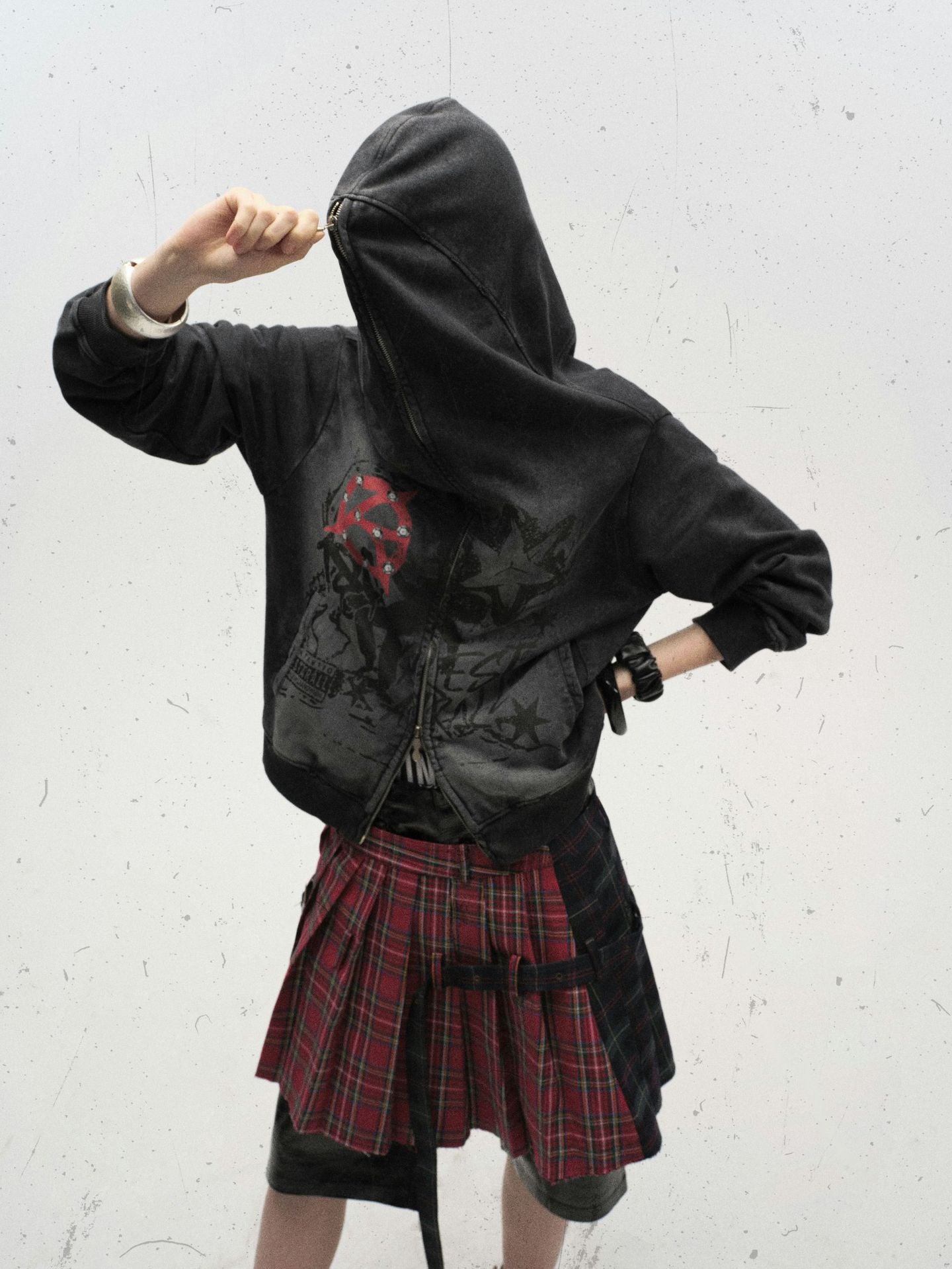 Zwoyren Anarchy Star Graphic Hooded Jacket