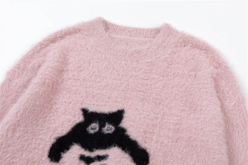 Zwoyren Hand Drawn Cat Sweater