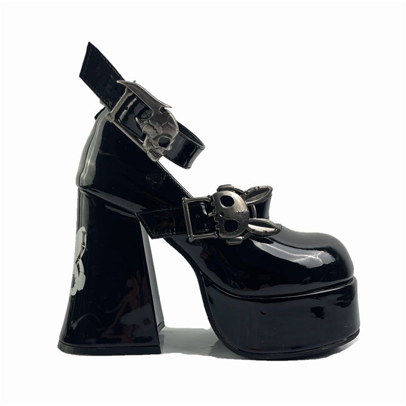 Skull Bunny Gothic Platform Heels