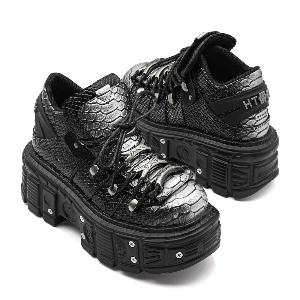 Zwoyren Python Pattern Platform Boots