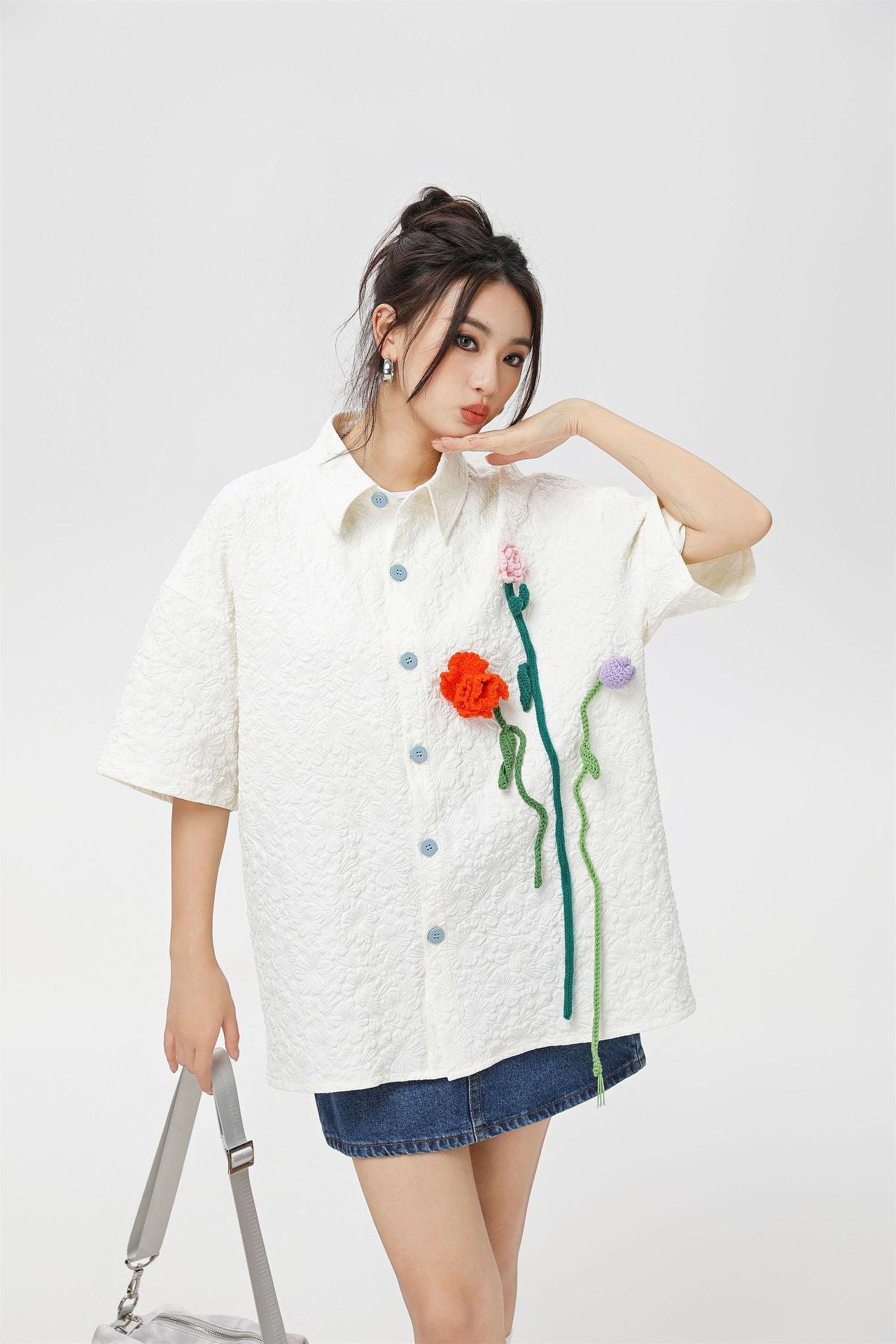 Zwoyren Floral Bloom Short Sleeve Shirt