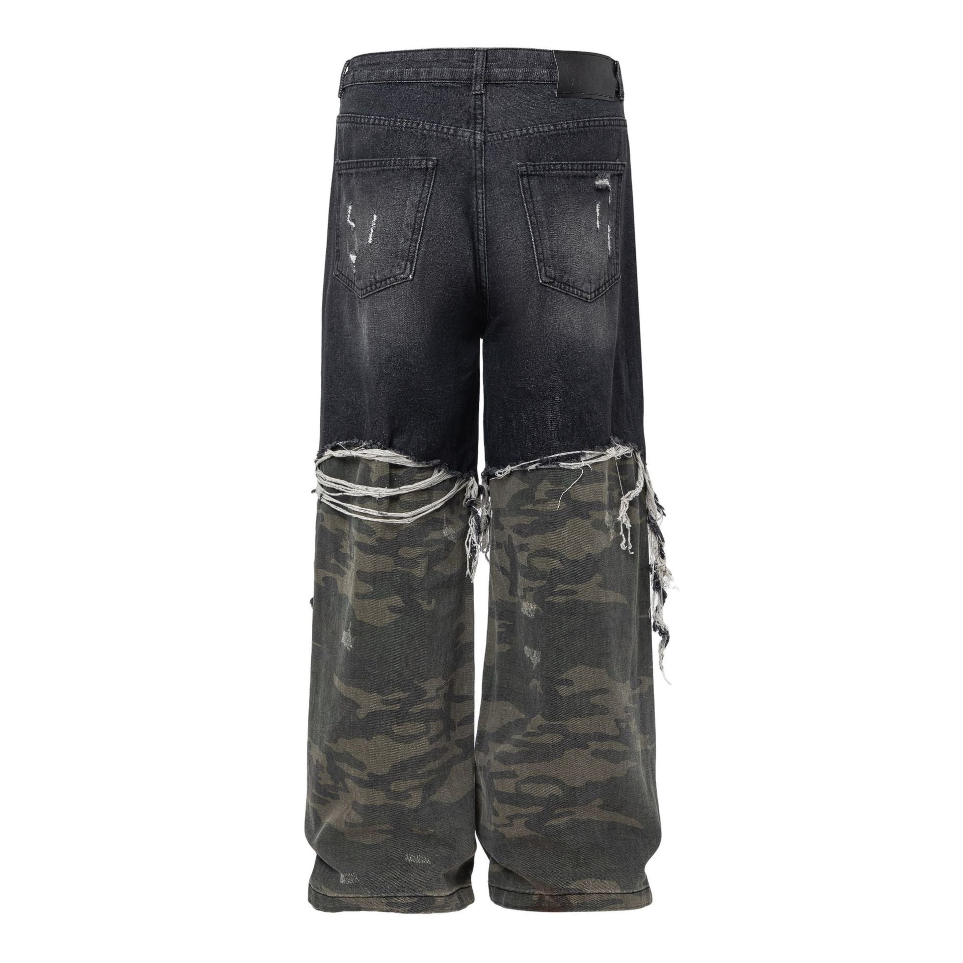 Zwoyren Camouflage Distressed Jeans