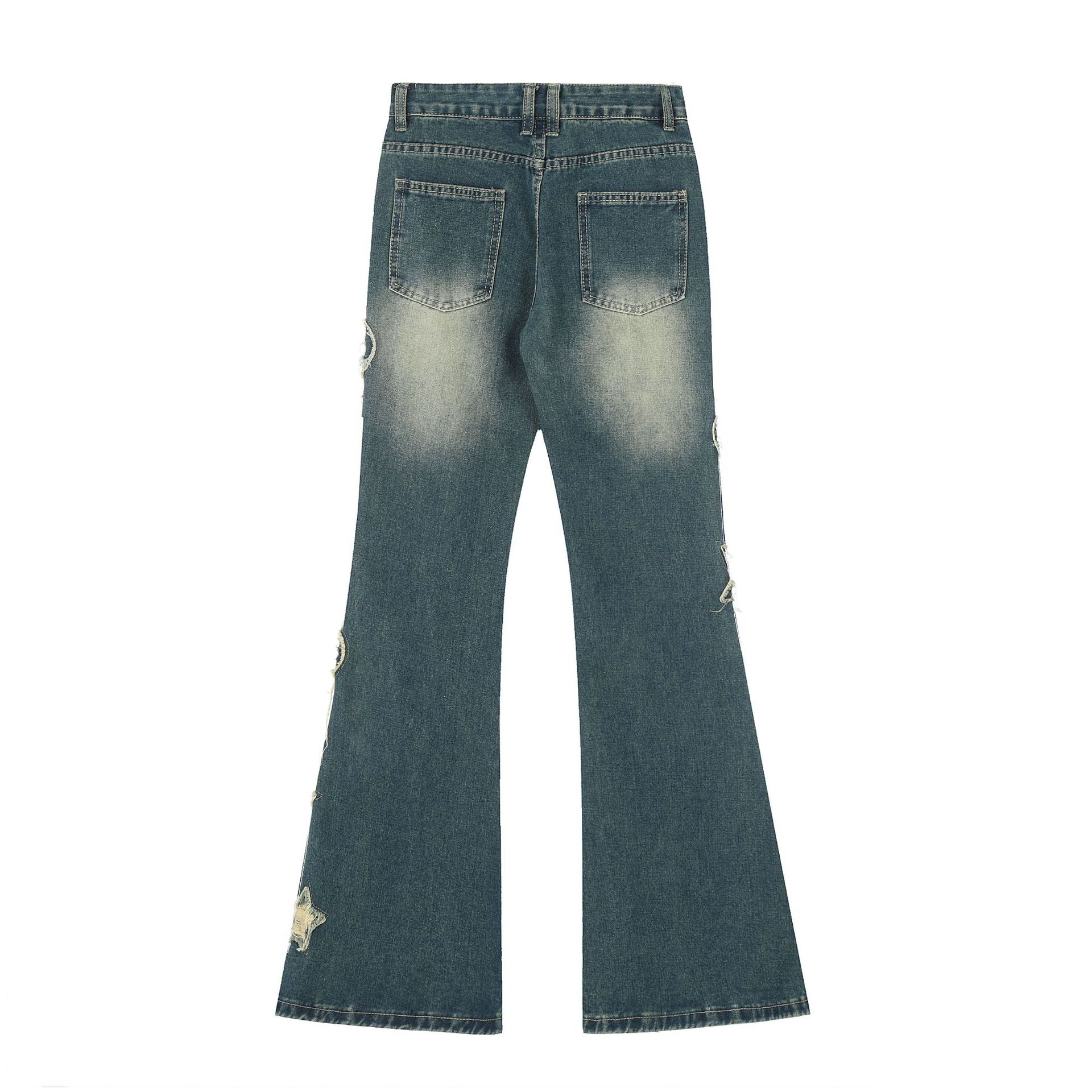 Zwoyren Distressed Star Heart Jeans