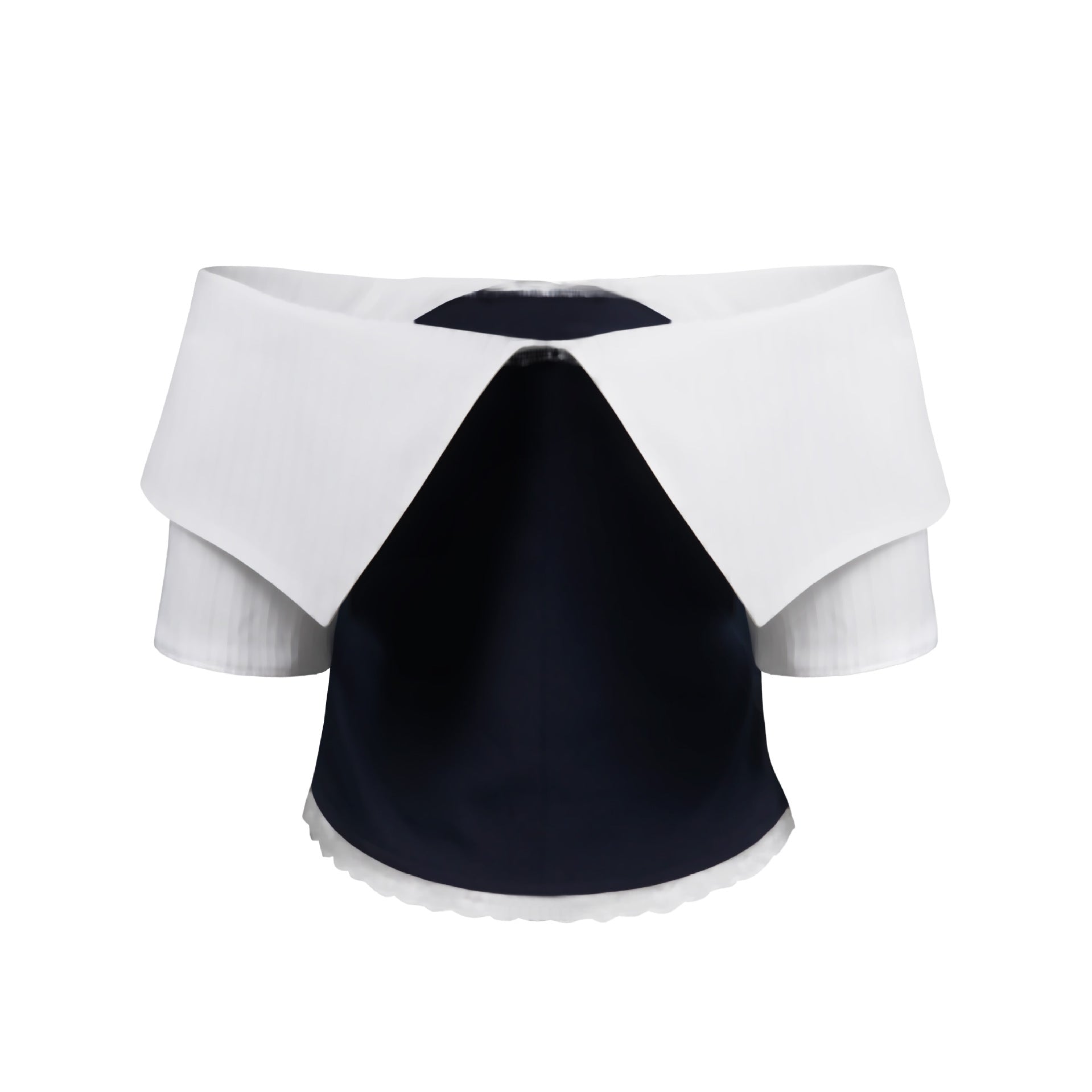 Zwoyren Varsity Layered Off-Shoulder Tee